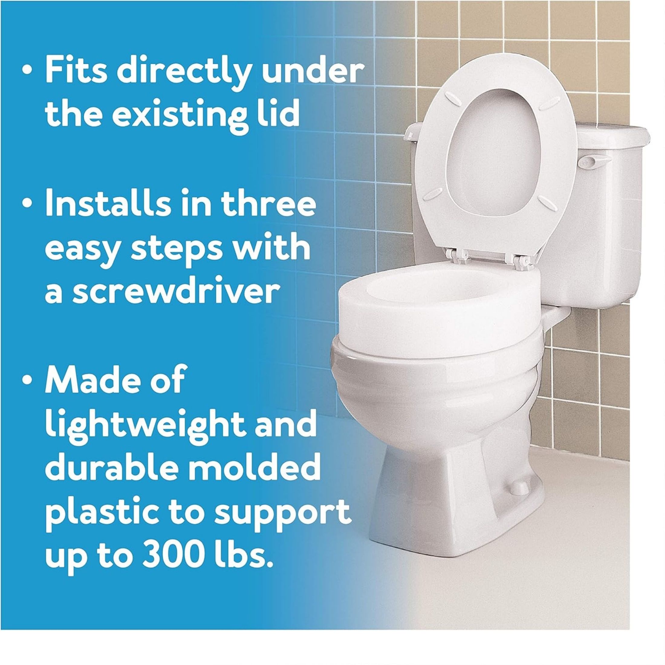 Carex Toilet Seat Elevator - Elongated