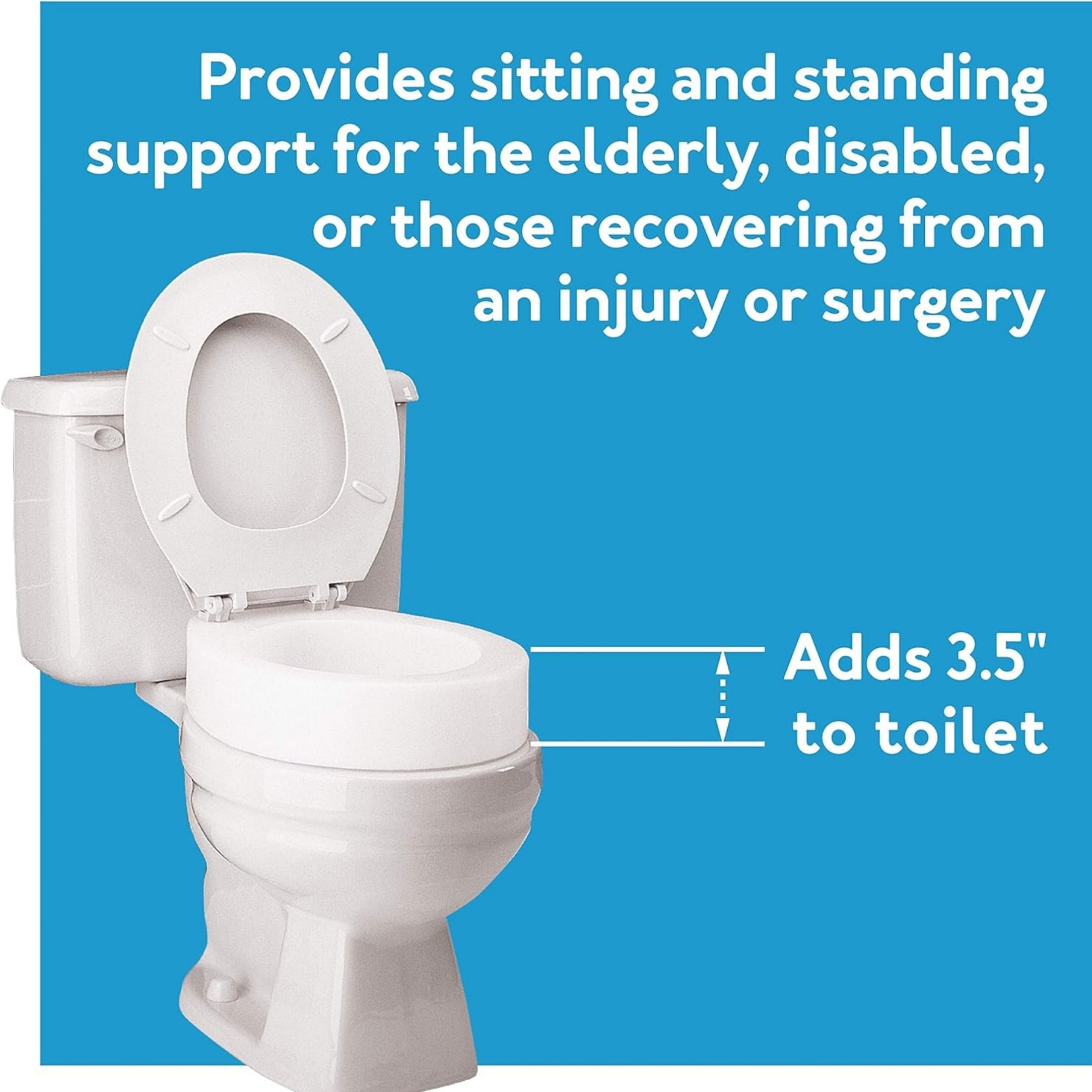 Carex Toilet Seat Elevator - Elongated