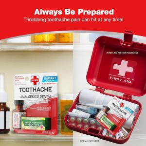 Red Cross Toothache Medication Kit ~ Instant Pain Relief ~ Eugenol Oil