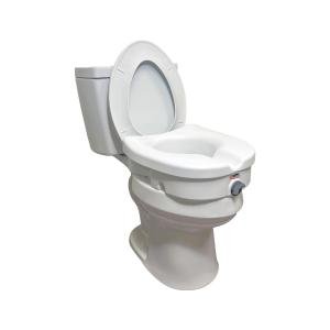 Carex E-Z Lock Raised Toilet Seat Without Handles