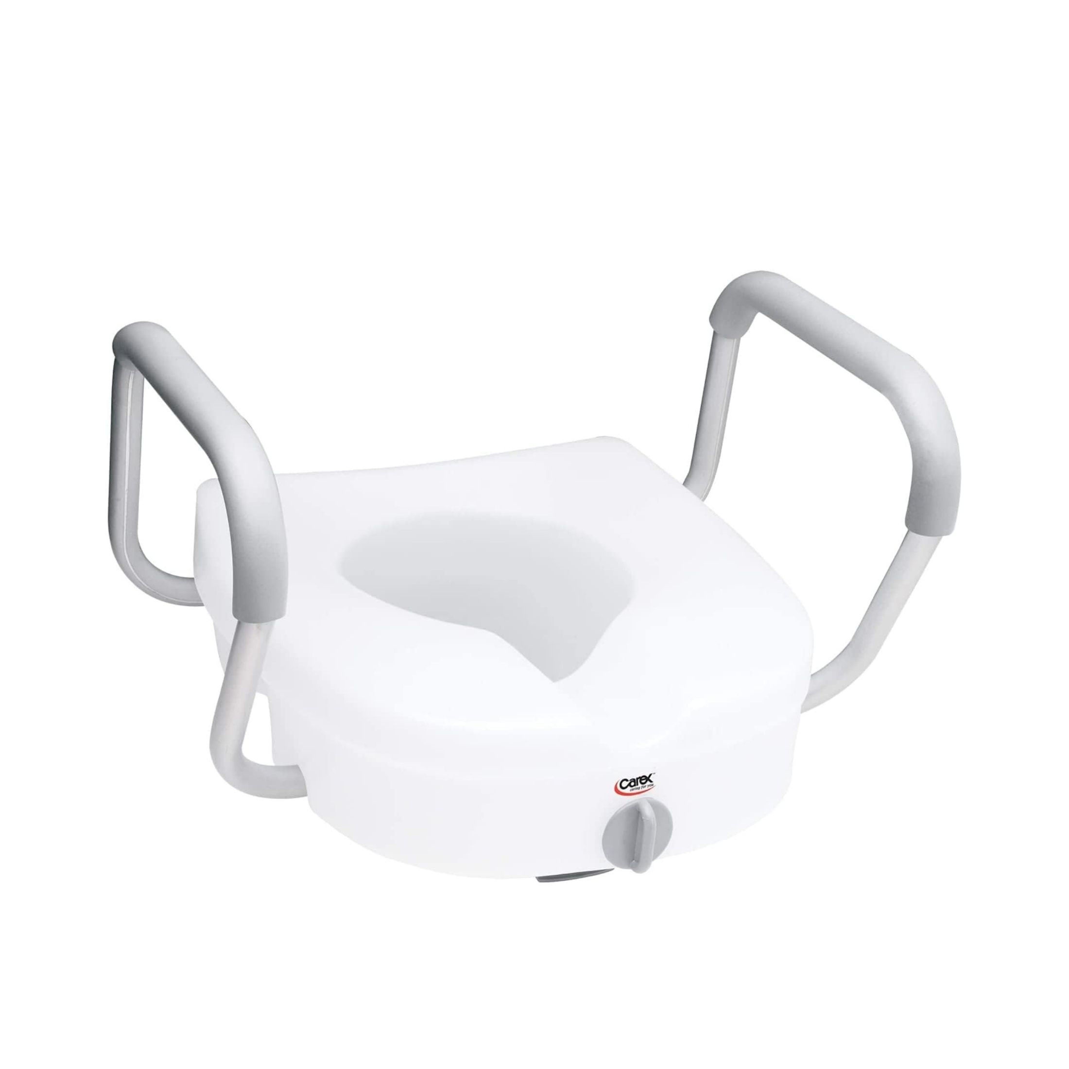 Carex E-Z Lock Raised Toilet Seat With Non-Adjustable Handles