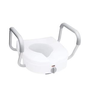 Carex E-Z Lock Raised Toilet Seat With Non-Adjustable Handles