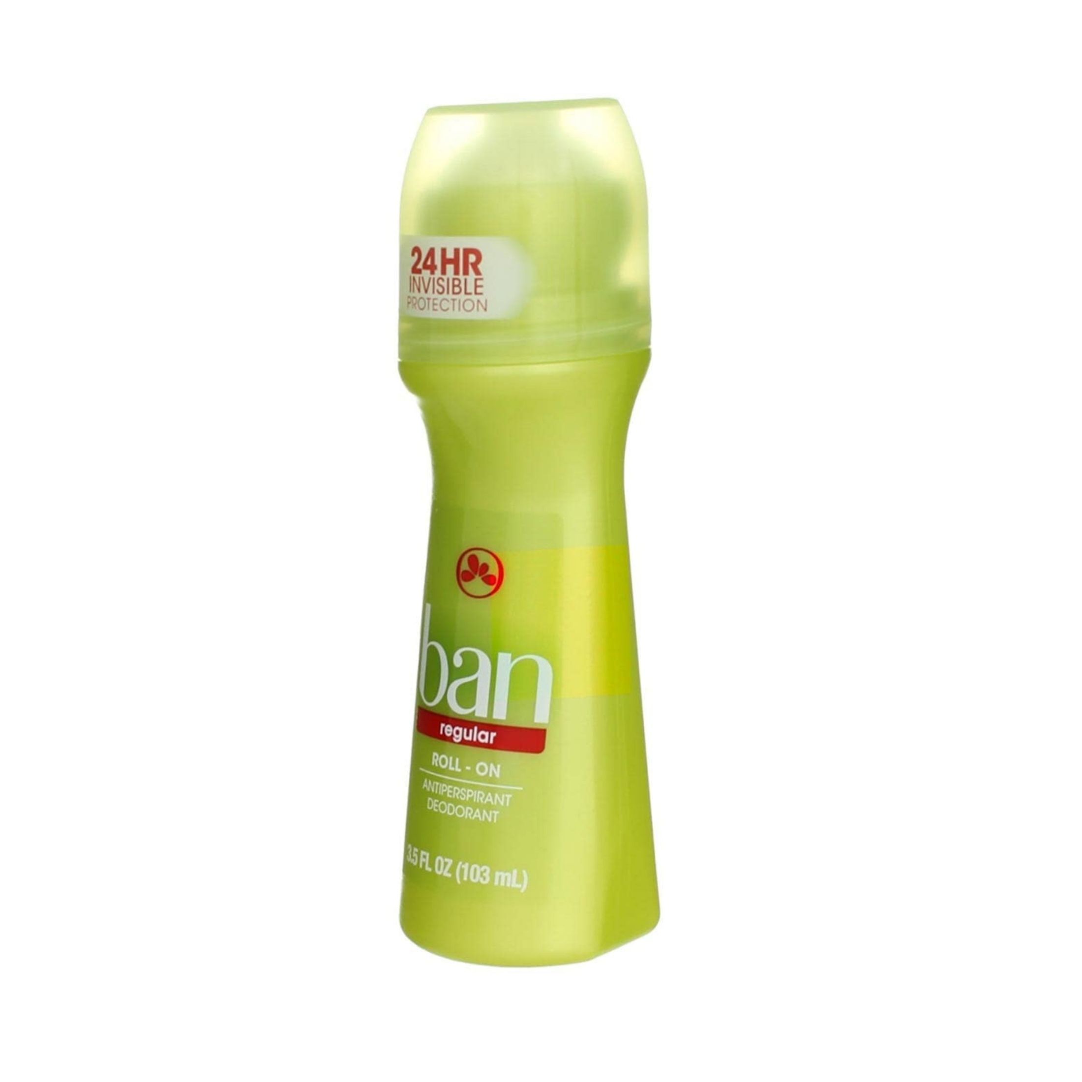 Ban Invisible Roll On Regular Antiperspirant Deodorant 3.5 Fl Oz