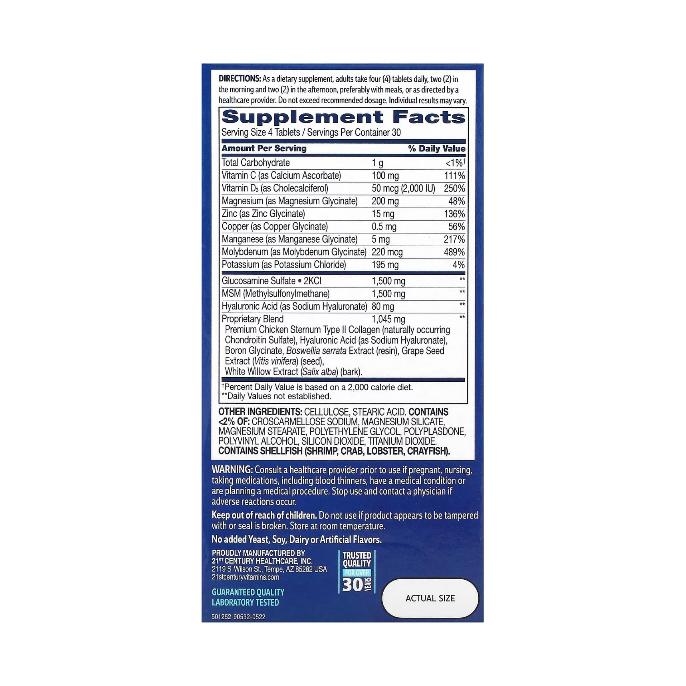 21st Century Arthri-Flex Advantage + Vitamin D3- 120-180 Tablets