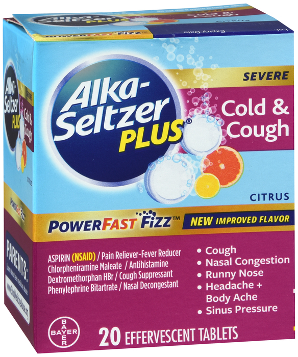 Alka-Seltzer Plus Power Fast Cold & Cough Tab 20