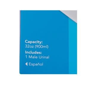 Carex Male Urinal, 32 Oz. With Cover, Single Patient Use