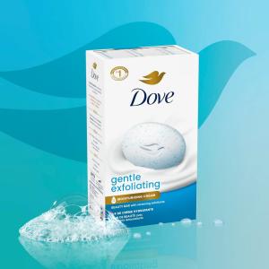Dove Beauty Bar Soap, Gentle Exfoliating, 2 Bars, 3.75 Oz Each