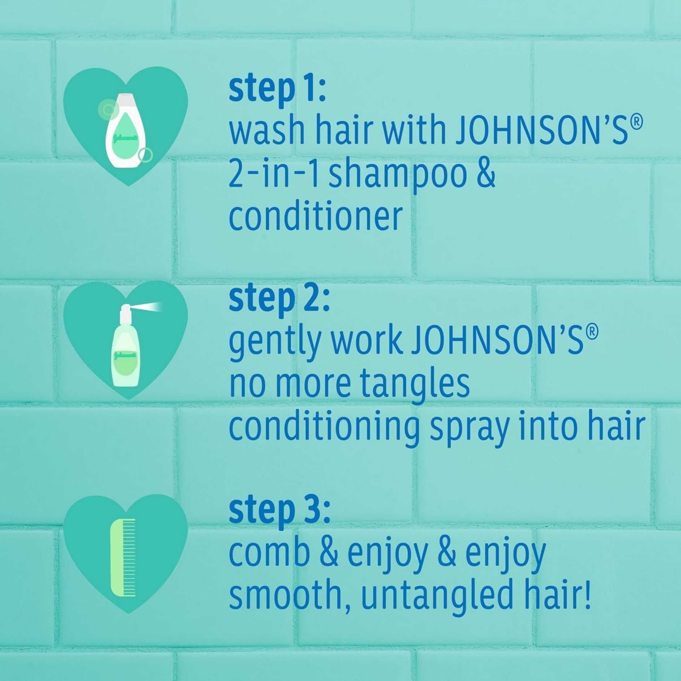 Johnson's Buddies No More Tangles Hair Detangler For Kids, Each