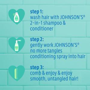 Johnson's Buddies No More Tangles Hair Detangler For Kids, Each