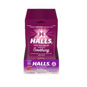 Halls Drops, Cool Berry Flavor, Throat Soothing