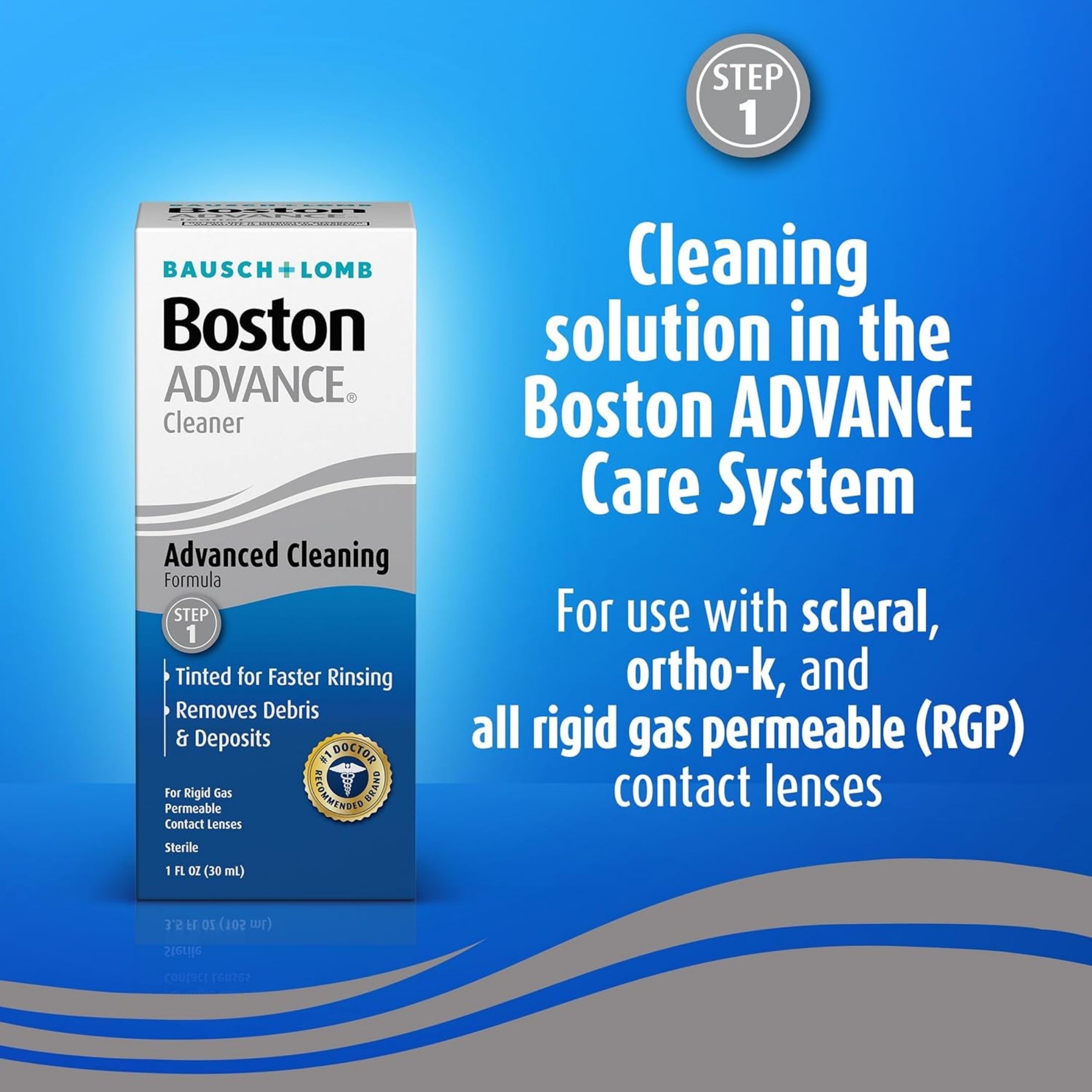 Bausch + Lomb Boston Advance Cleaner Contact Lens Solution For Rigid Gas Permeable Lenses From 1 Fl. Oz