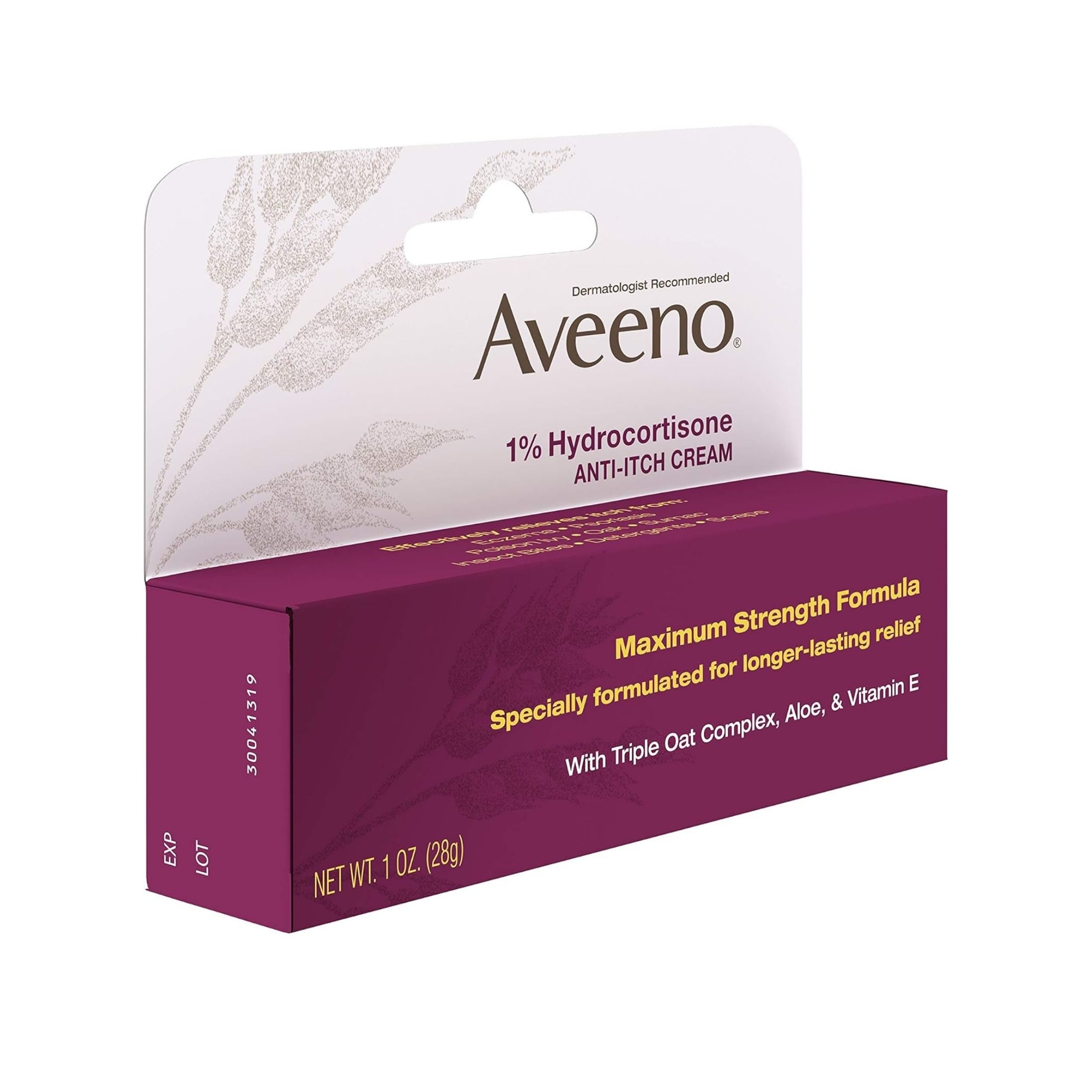 Aveeno Anti Itch Cream, Maximum Strength Formula 1 Oz
