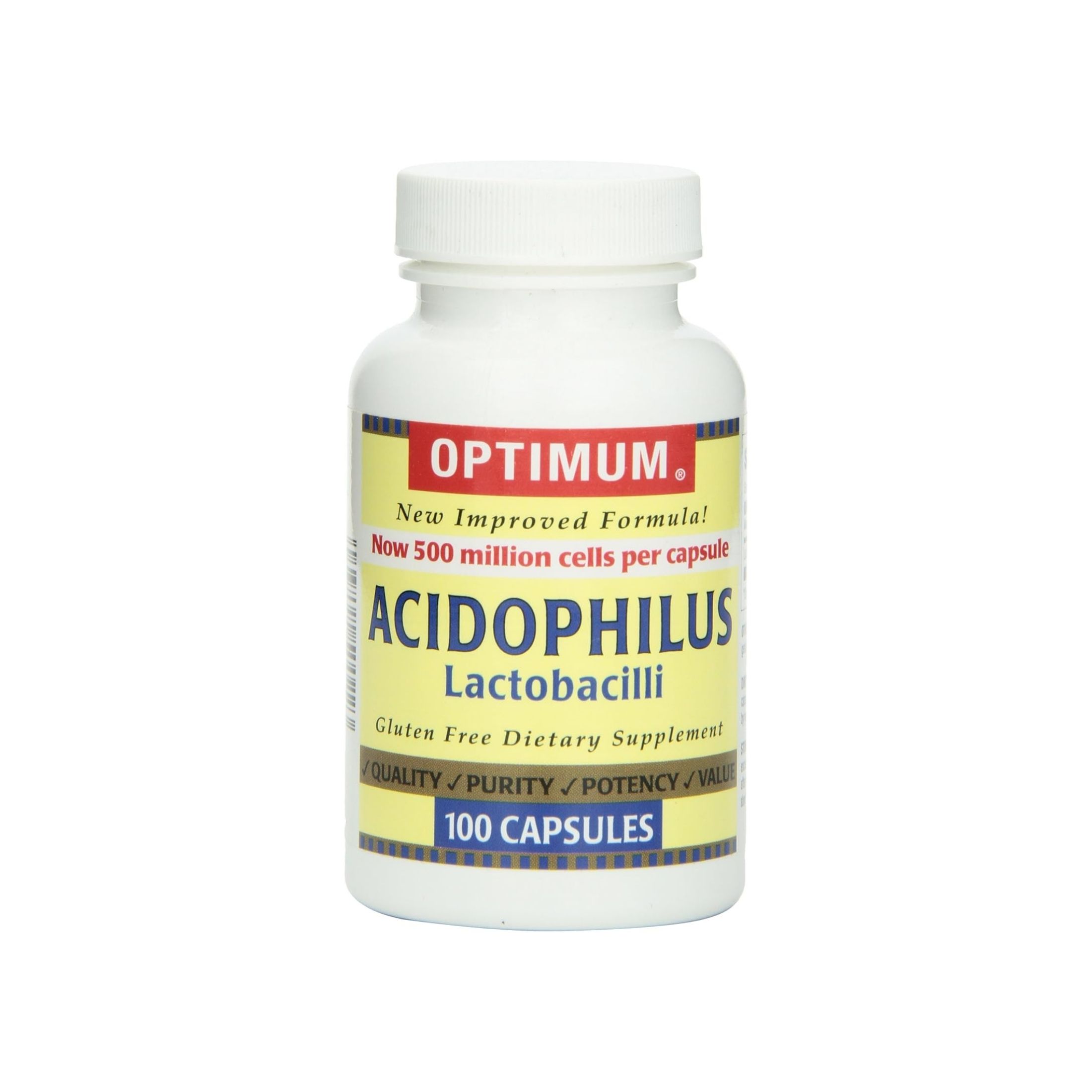 Optimum Acidophilus Lactobacilli Capsules