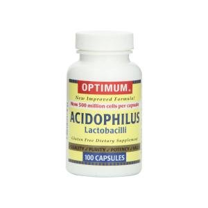 Optimum Acidophilus Lactobacilli Capsules