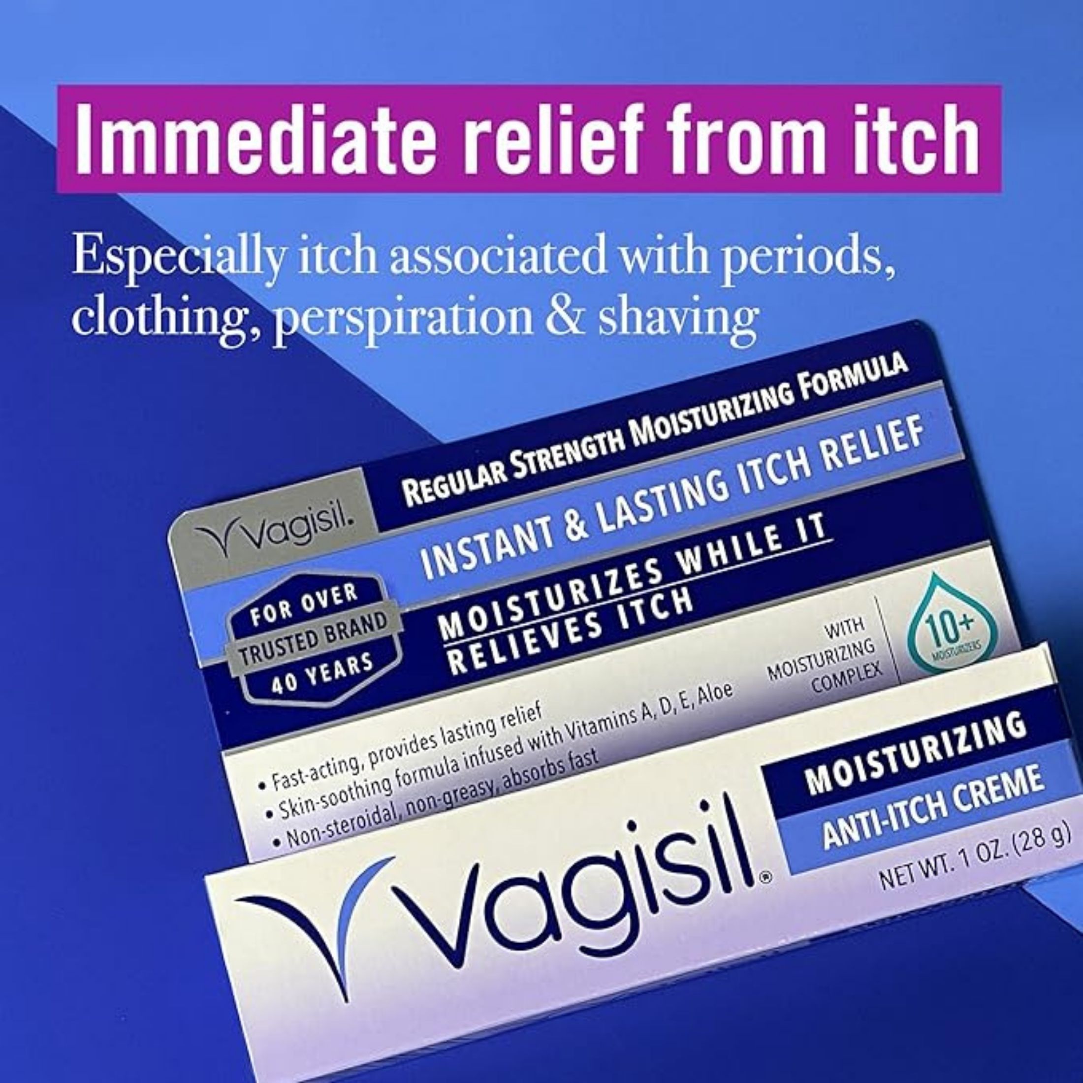 Vagisil Itch Relief, Instant, Regular Strength, 1 Ounce
