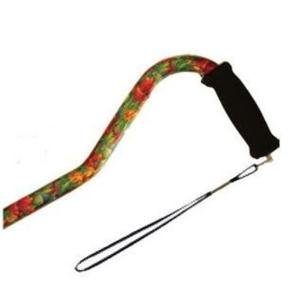 Alex Orthopedics Offset Adjustable Aluminum Cane Foam Grip Handle - Summer Garden