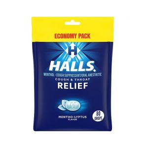 Halls Mentho-Lyptus Flavor Cough & Throat Relief Drops Economy Pack
