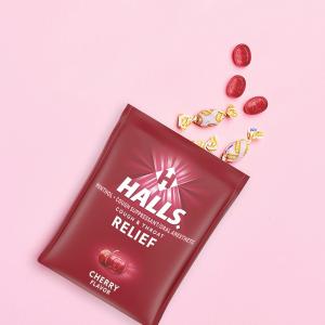Halls Cough & Throat Relief, Cherry Flavor, Drops, Economy Pack