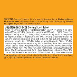 Airborne Zesty Orange Immune Support Supplement Original Effervescent Tablets 10 Ct Box