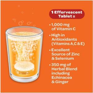 Airborne Zesty Orange Immune Support Supplement Original Effervescent Tablets 10 Ct Box