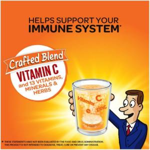 Airborne Zesty Orange Immune Support Supplement Original Effervescent Tablets 10 Ct Box