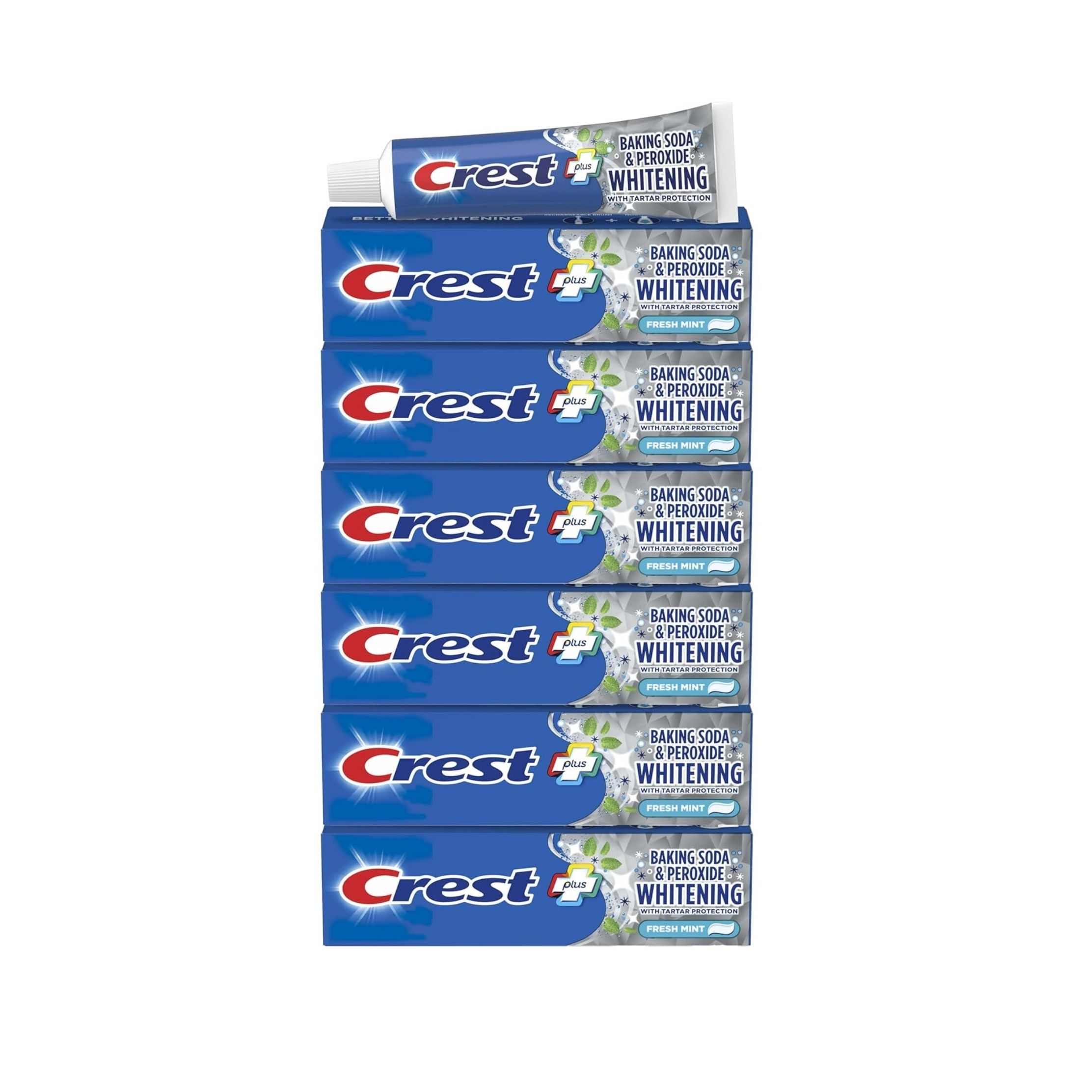 Crest Baking Soda And Peroxide Whitening Fluoride Toothpaste With Tartar Protection, Fresh Mint, 5.7 OZ