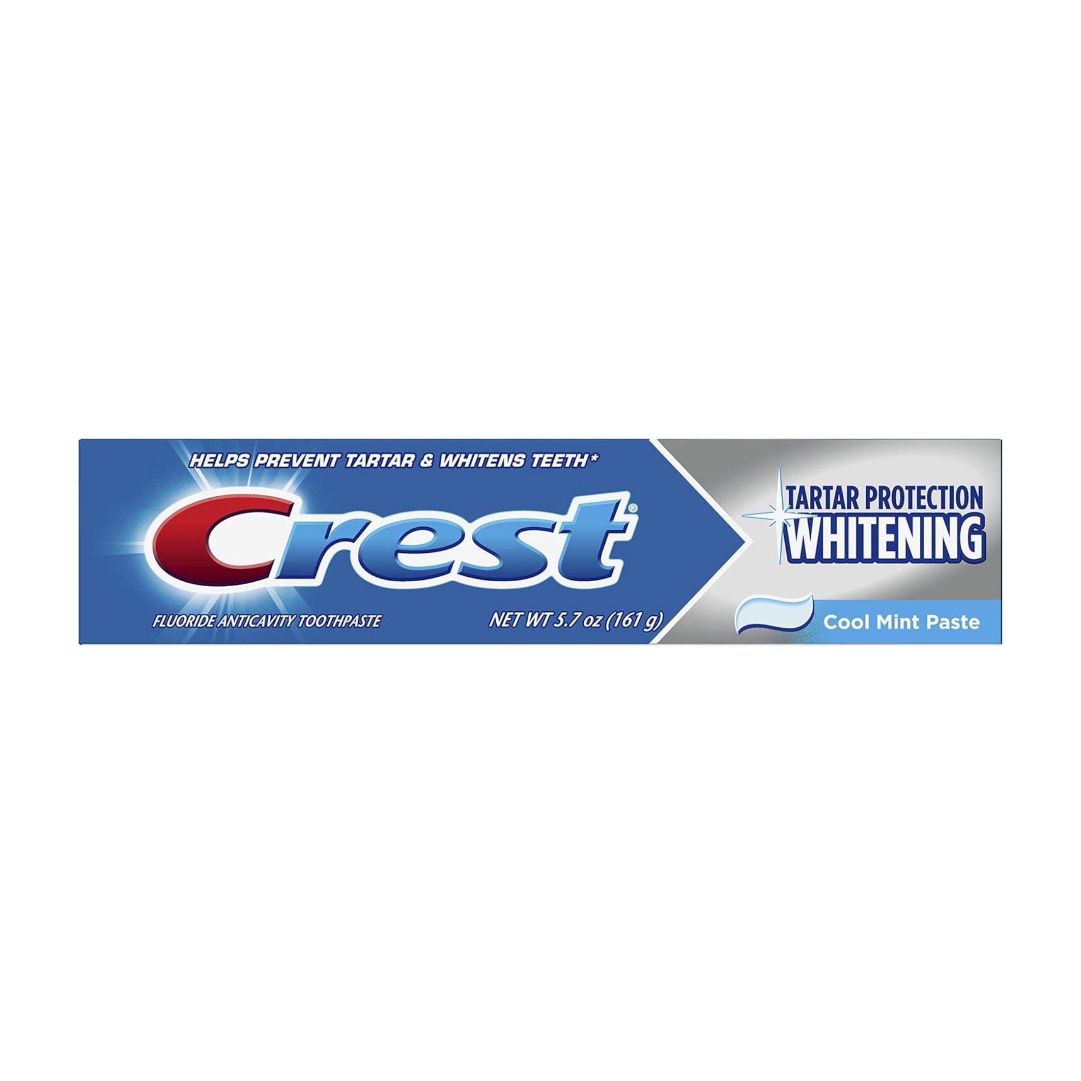 Crest Tartar Protection Whitening Fluoride Anticavity Cool Mint Paste Toothpaste 5.7 Oz