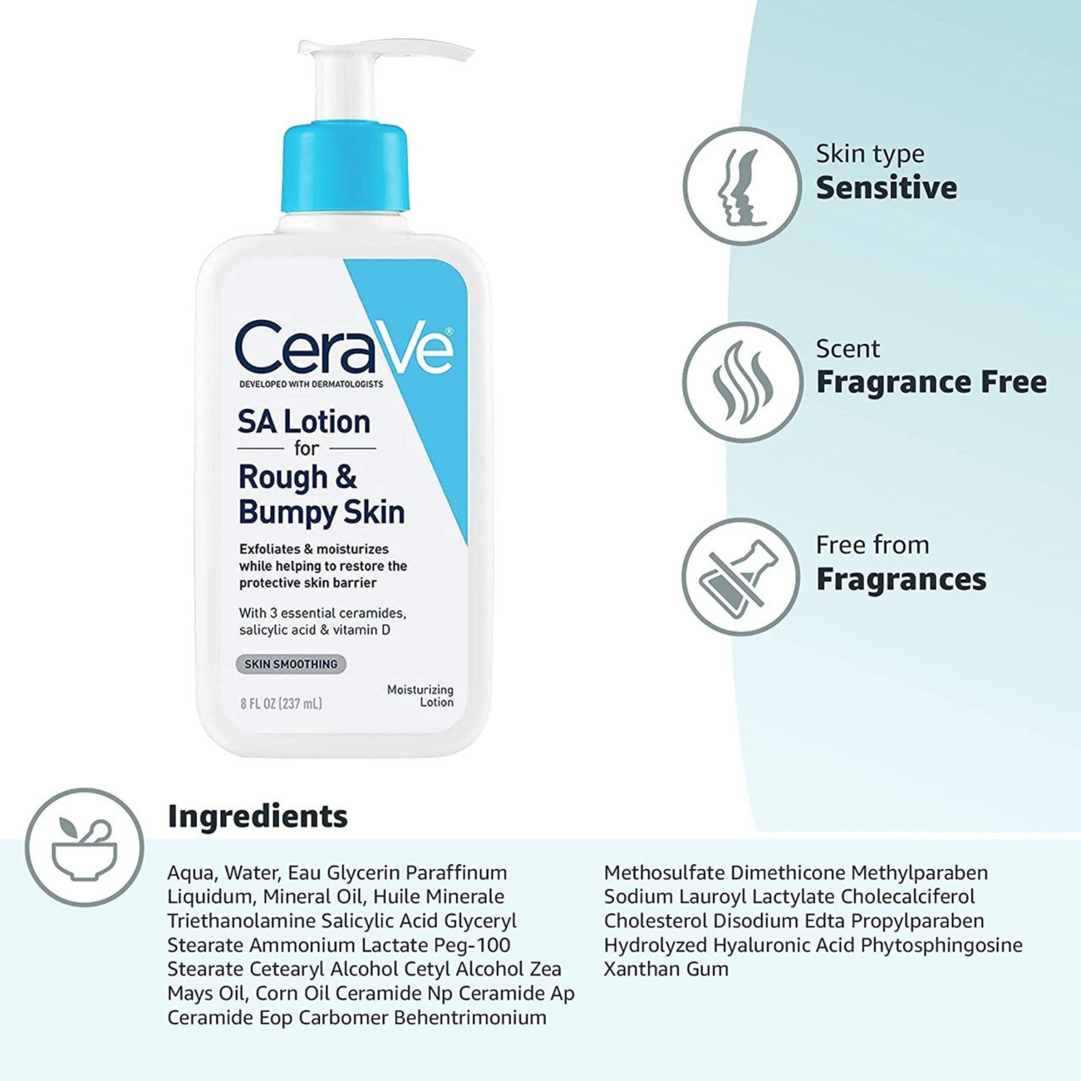 Cerave SA Skin Renewing Lotion - 8 Oz