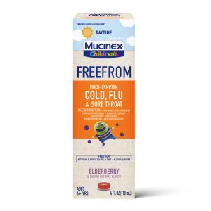 Mucinex Cold, Flu & Sore Throat, Multi-Symptom, Daytime, Elderberry & Cherry