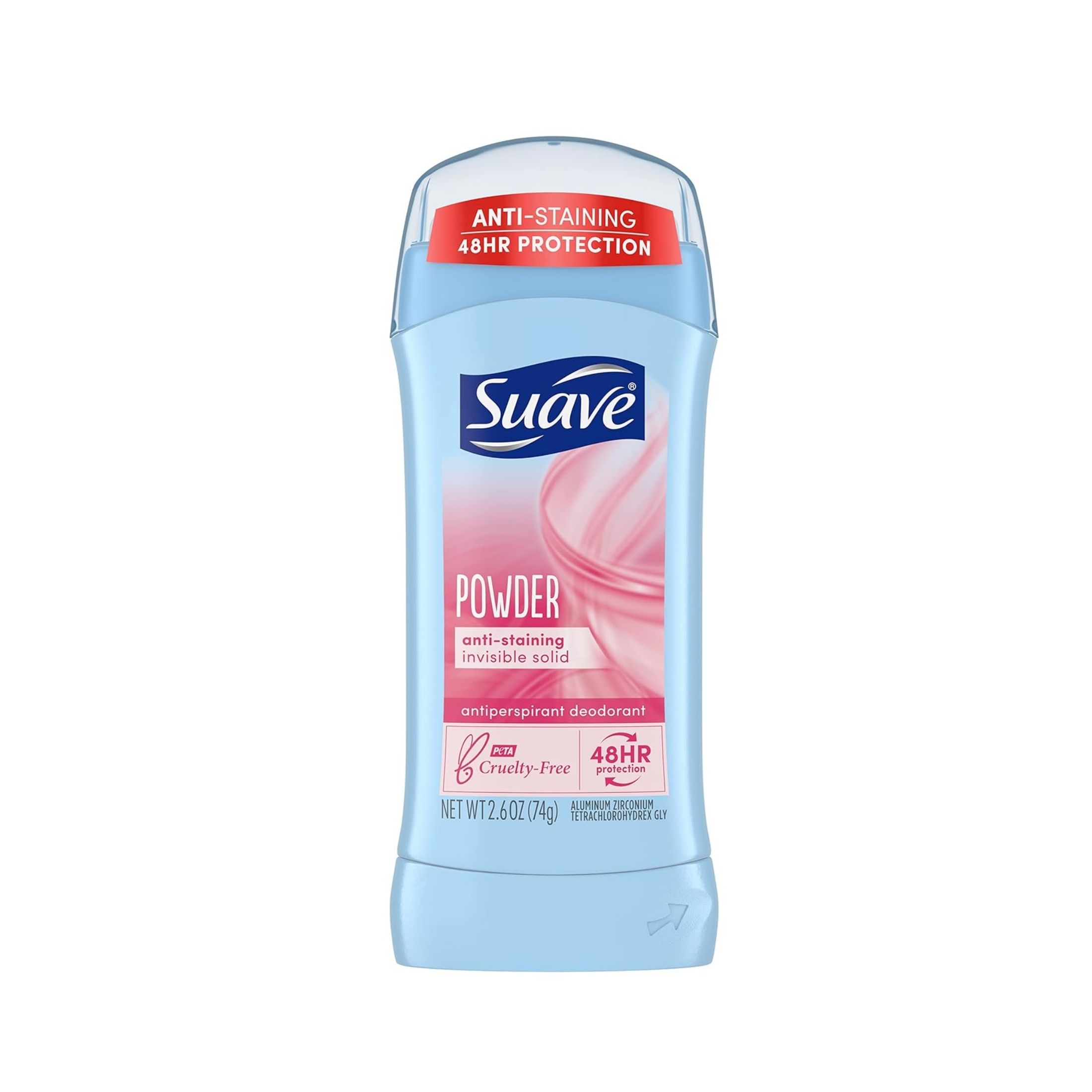 Suave 24 Hour Protection Antiperspirant Invisible Solid Deodorant - Powder, 2.6 Oz