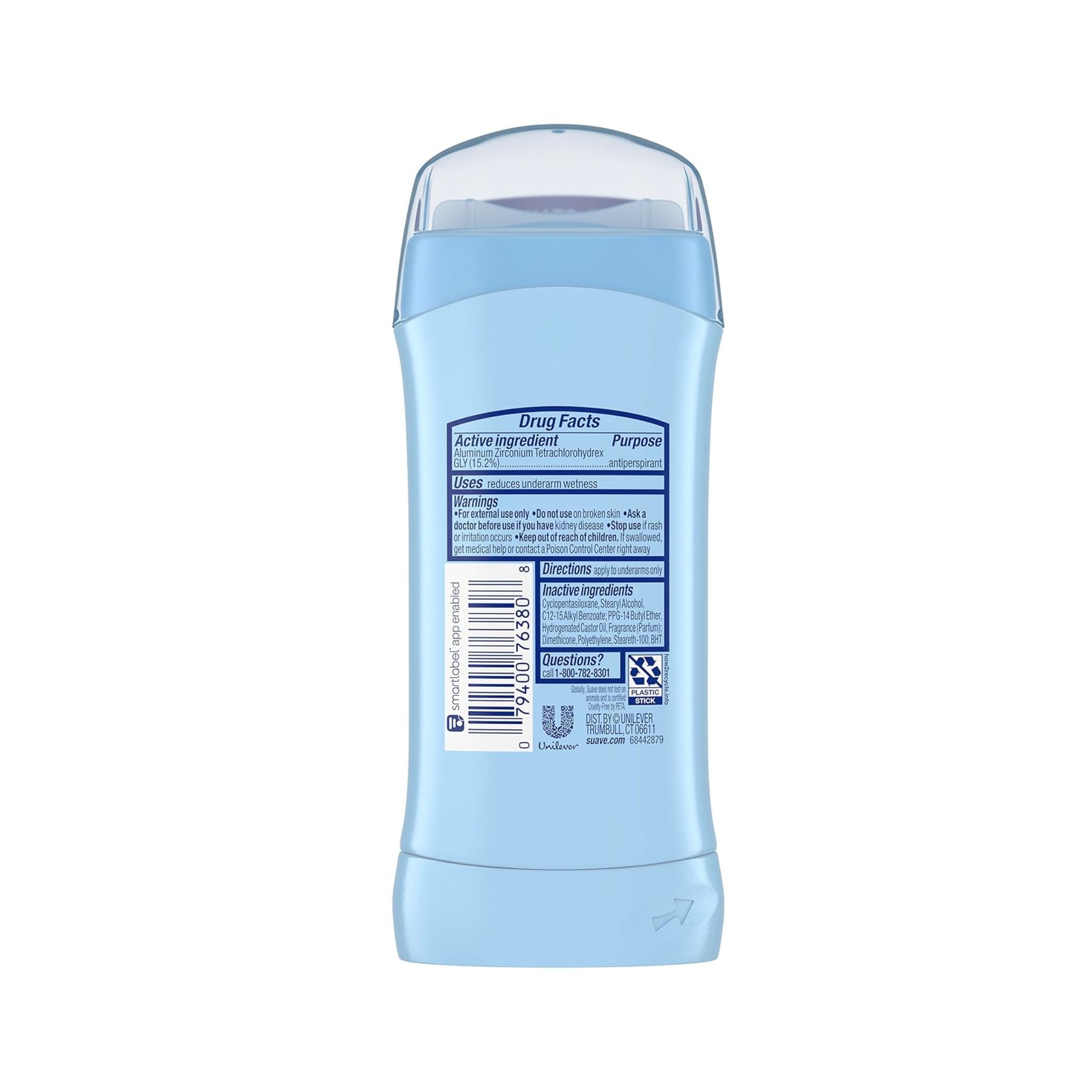 Suave 24 Hour Protection Antiperspirant Invisible Solid Deodorant - Powder, 2.6 Oz