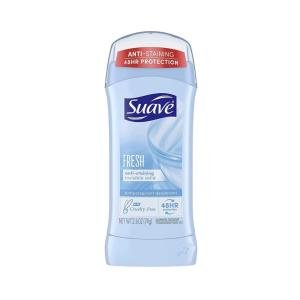Suave Antiperspirant Deodorant, Anti Staining, Fresh, Invisible Solid 2.6 Oz