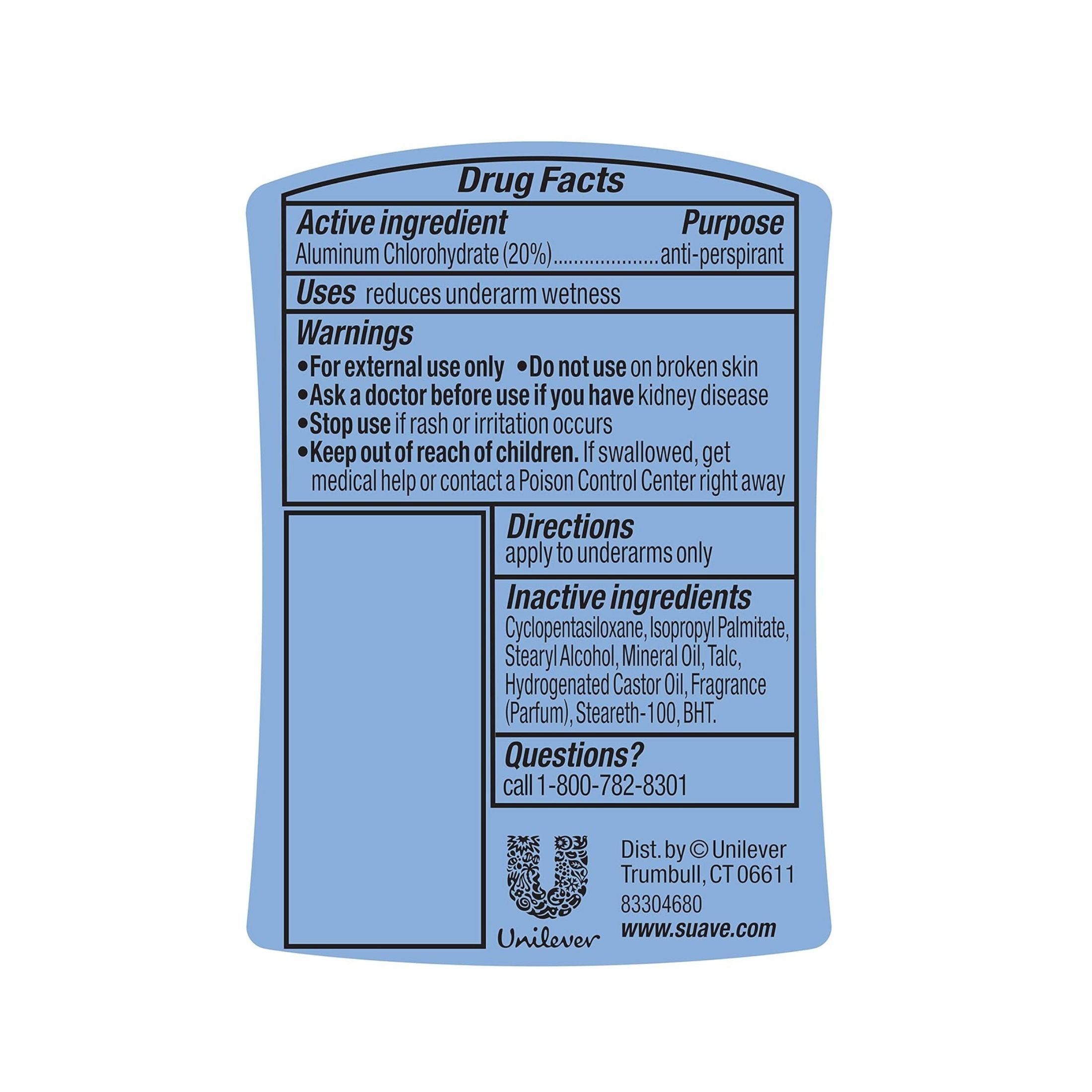 Suave Antiperspirant Deodorant, Anti Staining, Fresh, Invisible Solid 2.6 Oz