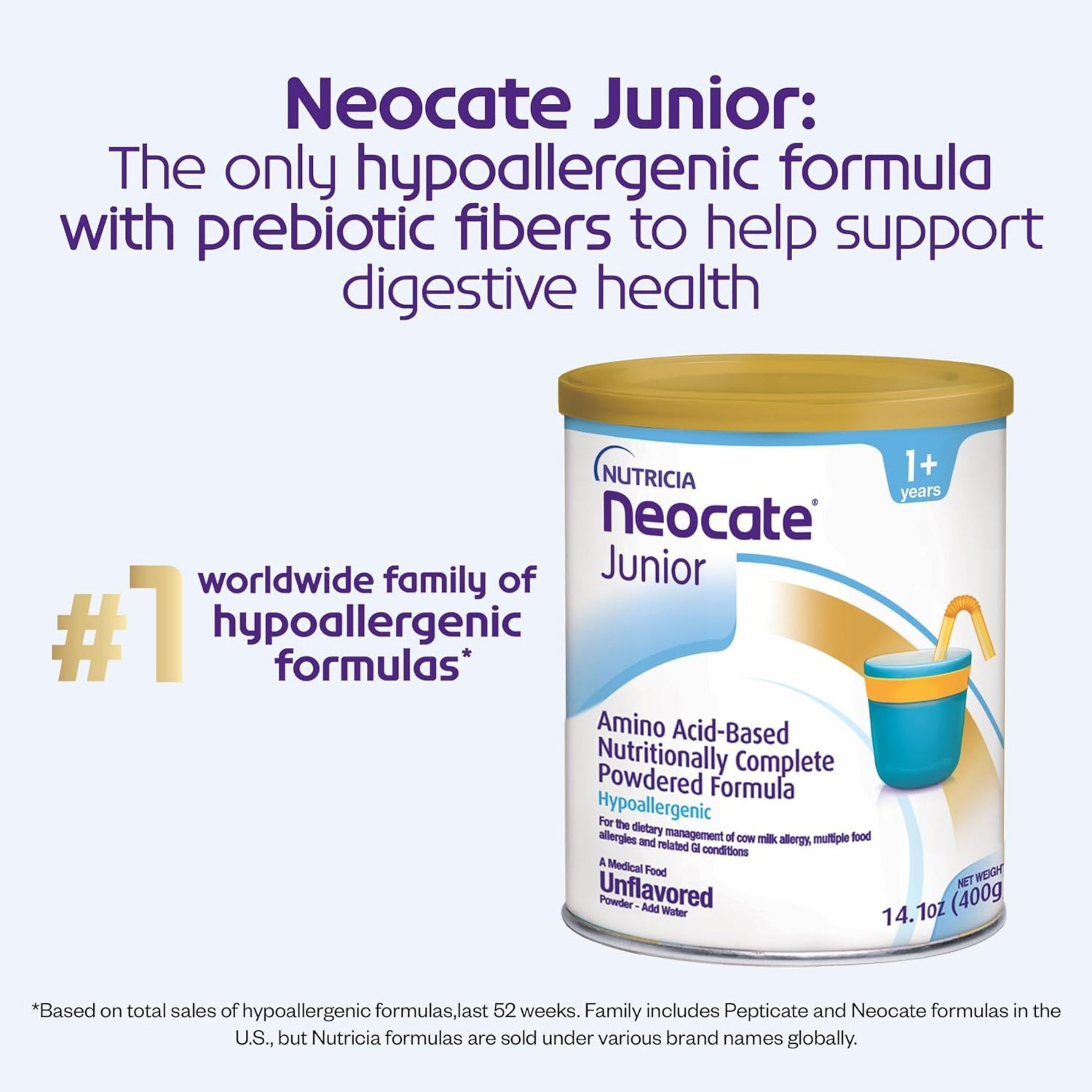 Nutricia Neocate Junior, Unflavored, 14.1 Oz