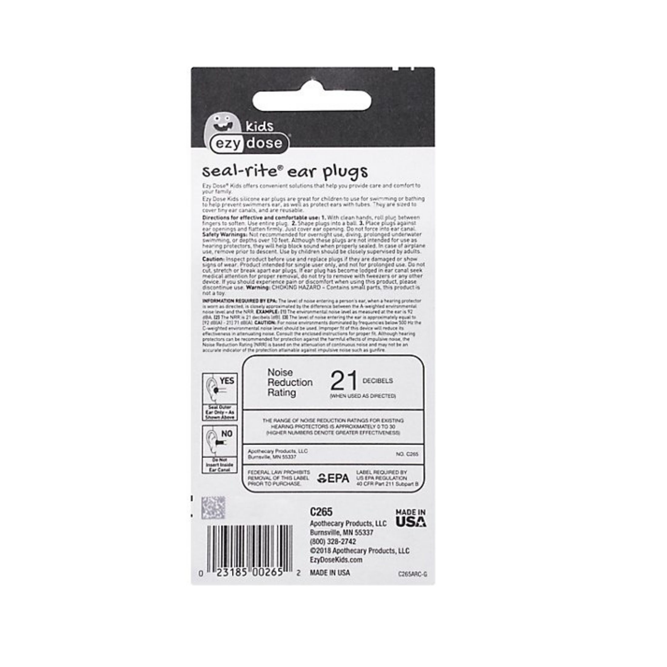 Flents Kid'S Silicone Ear Plugs C265 6 Pairs