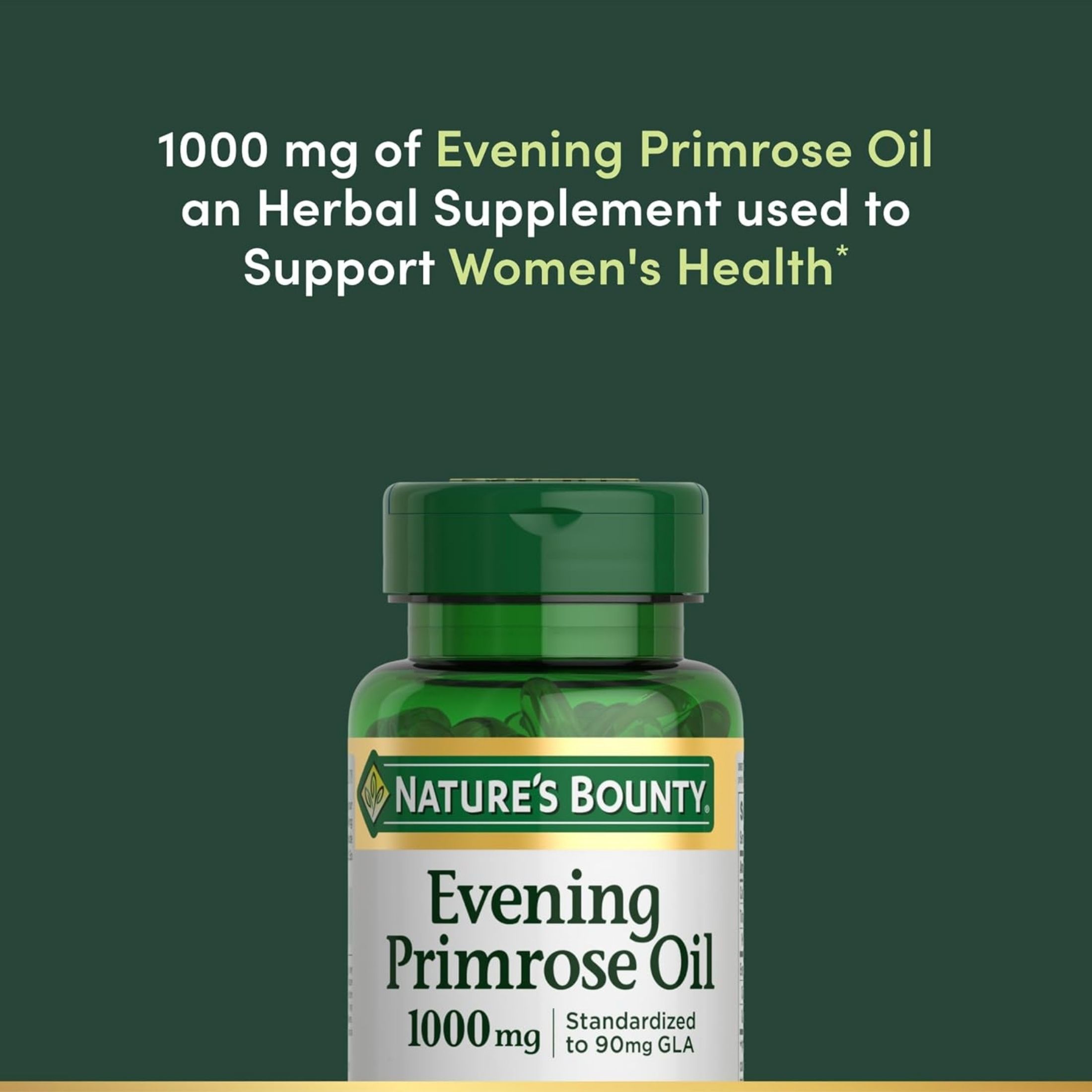 Nature's Bounty Evening Primrose Oil, 1000 Mg, Rapid Release Softgels