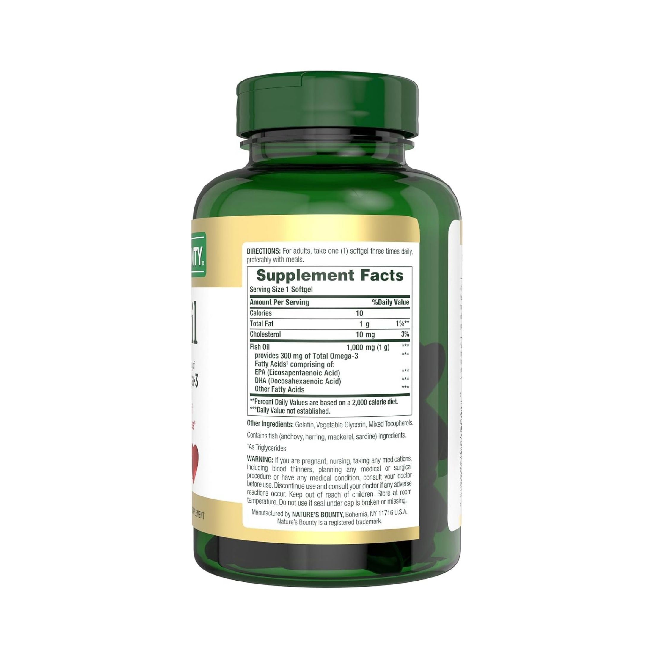 Nature's Bounty Fish Oil 1000 Mg, Rapid Release Liquid Softgels