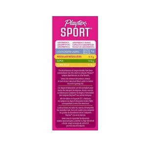 Playtex Sport Regular Plastic Applicator Tampons