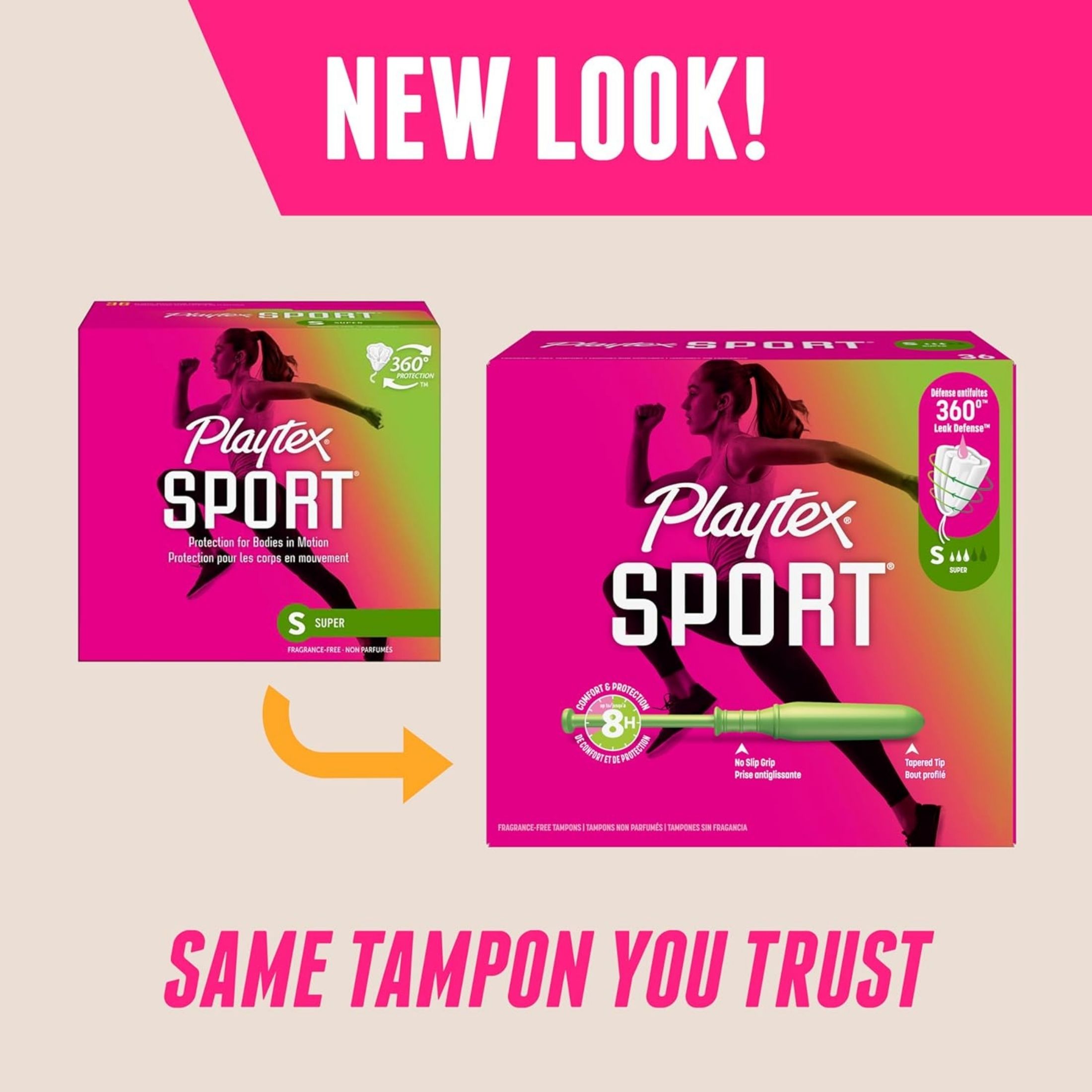 Playtex Sport Super Plastic Applicator Tampons