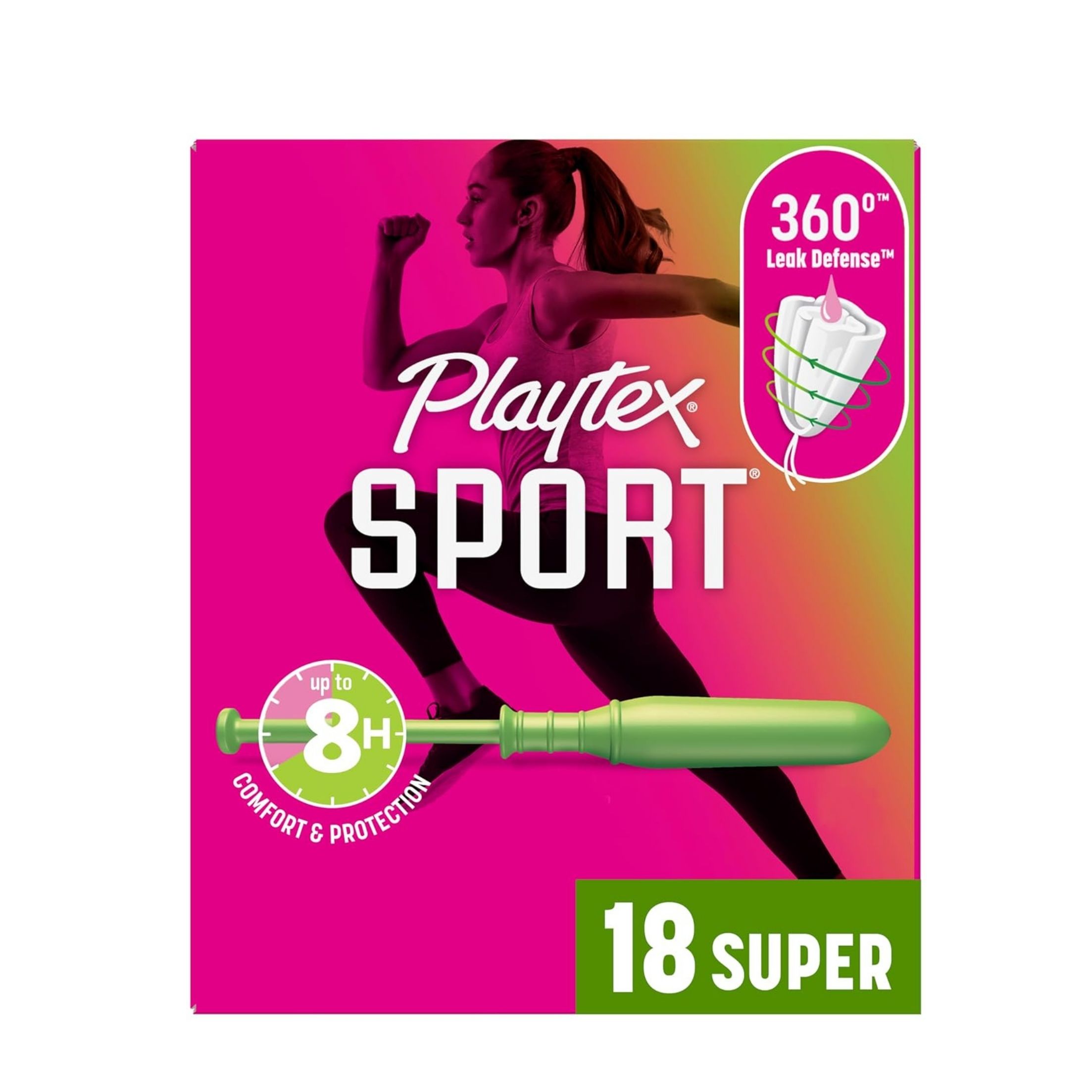 Playtex Sport Super Plastic Applicator Tampons
