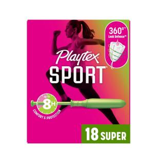 Playtex Sport Super Plastic Applicator Tampons