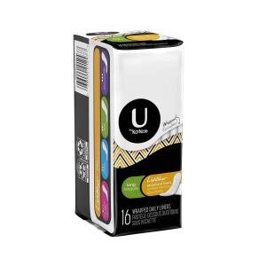 U by Kotex Security Lightdays Panty Liners, Light Absorbency, Long, Wrapped Unscented, Long
