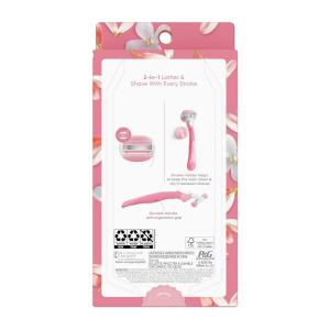 Gillette Venus Comfort Glide White Tea Women's Razor Handle + 2 Blade Refills 1 Set
