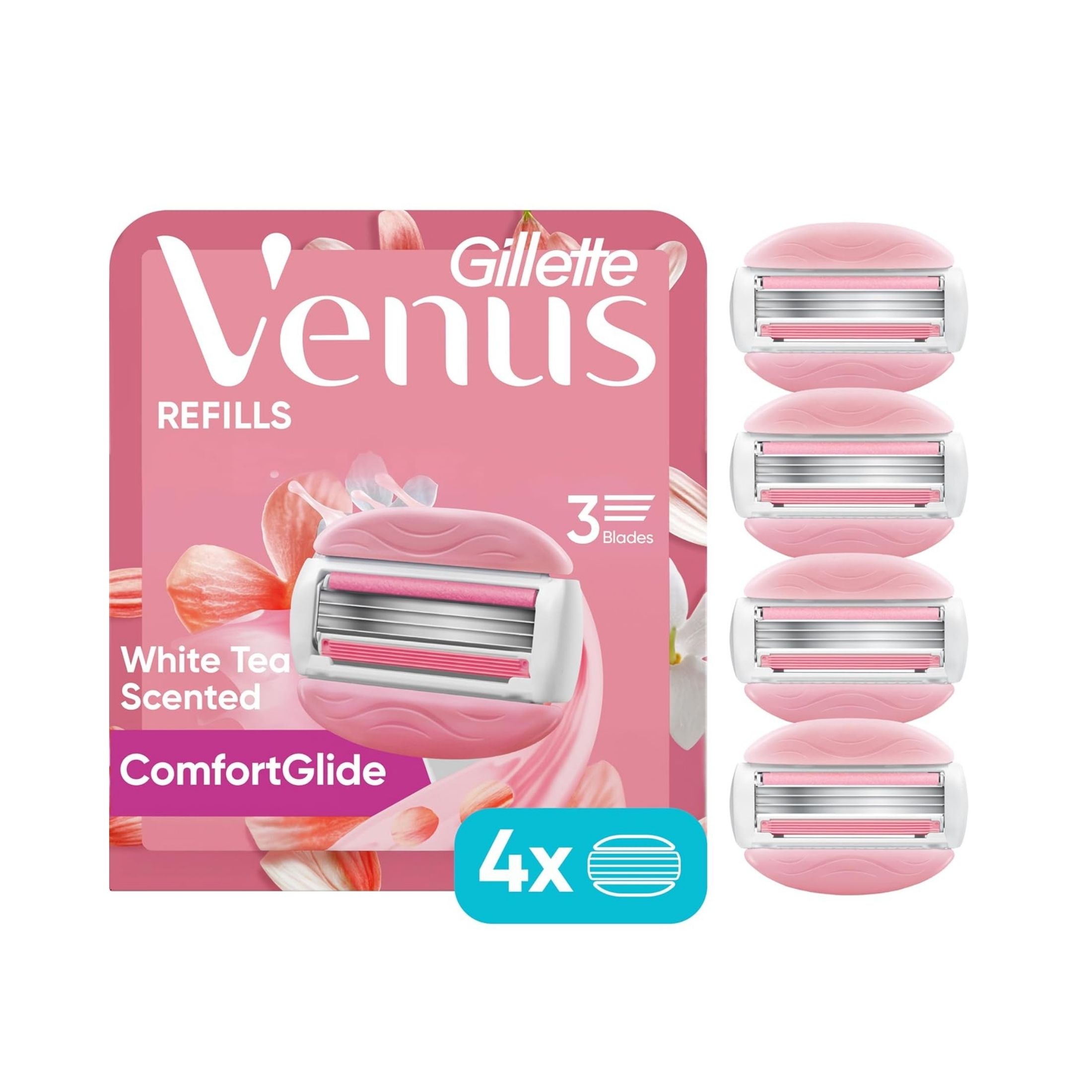 Gillette Venus ComfortGlide White Tea Women's Razor Blade Refills Cartridges