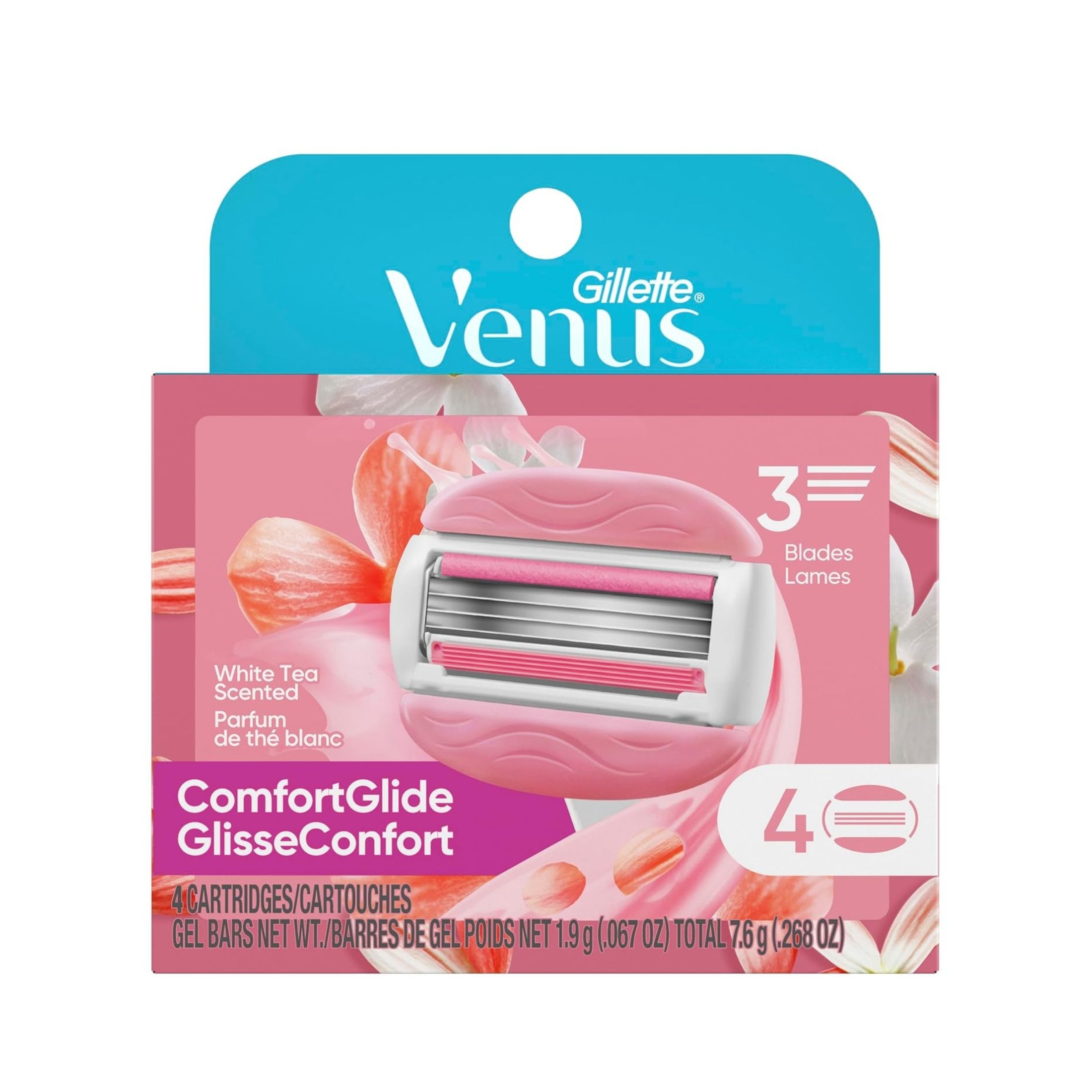 Gillette Venus ComfortGlide White Tea Women's Razor Blade Refills Cartridges