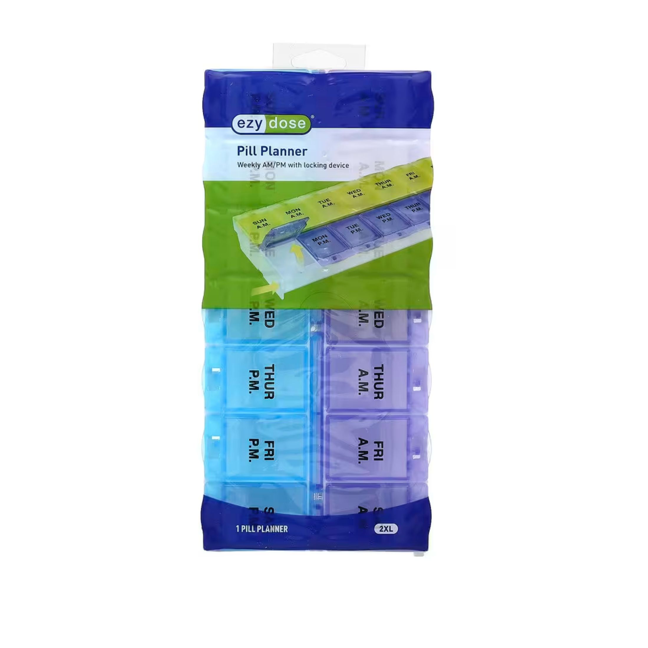 Ezy Dose Weekly AM/PM Locking Pill Planner - 2XL (Each)