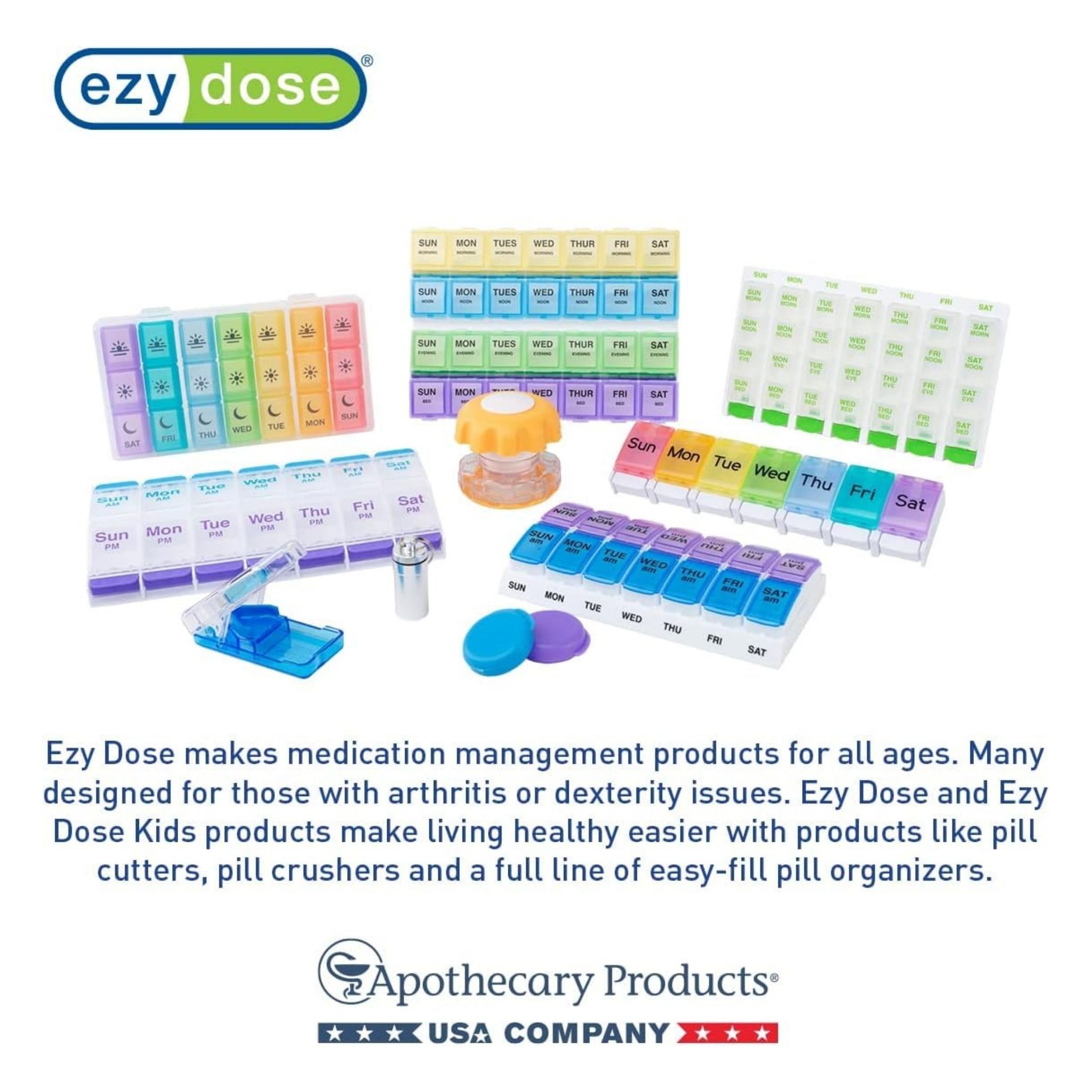 Ezy Dose Push Button 7-Day Medium Pill Reminder #67577