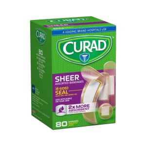 Curad Sheer Adhesive Bandages, Clear