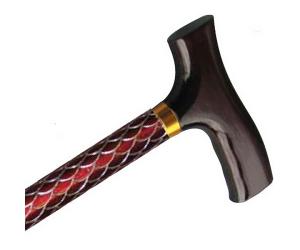 Alex Orthopedic Adjustable Travel Folding Cane With Fritz Handle - Red