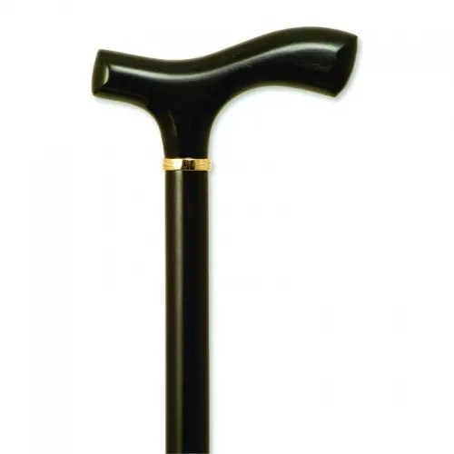 Alex Orthopedics Men's Fritz Handle Wood Cane - Black Stain